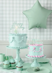 Топер Happy Birthday мента, 18 х 16.5 см