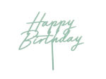 Топер Happy Birthday мента, 18 х 16.5 см