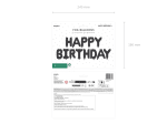 Банер Happy Birthday от фолиеви балони черен мат