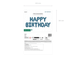 Банер Happy Birthday от фолиеви балони тъмносин мат
