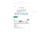 Банер Happy Birthday от фолиеви балони светлосин мат