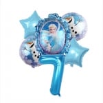 Комплект балони Замръзналото Кралство Frozen, огледало, 6 бр, цифра по избор