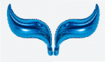 S- ОБРАЗНИ Фолиеви балони, опашка на русалка, 2 броя х 50 см, сини