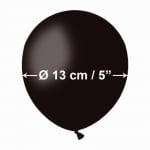 Малък черен балон латекс 13 см