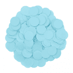 Насипни хартиени конфети сини кръгчета, 15 гр