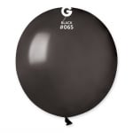Кръгъл черен балон металик 48 см GM150/65, пакет 50 броя