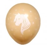 Латексови балони макарон принт еднорог глава , Unicorn, цвят по избор - 30 см