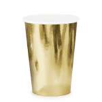 Парти чаши злато металик, 6 броя