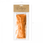 Бляскава завеса от ресни оранжев металик, 100 х 200 см