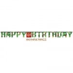 Банер Happy Birthday ТНТ Майнкрафт / TNT Minecraft