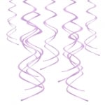 Висящи декоративни спирали, лилав металик, 5 броя