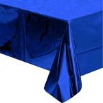 Синя парти покривка тъмносин металик, 137 х 183 см