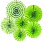 Светлозелени Хартиени розетки - 6 броя