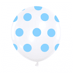 Прозрачни балони на сини точки, 5 броя