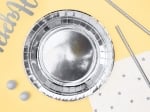 Парти чинийки кръгли сребро металик 18 см, 6 броя