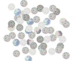 Насипни Конфети Сребърни кръгчета с холографен ефект 2 см, 250 гр