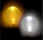 Светещи LED Балони Сребро и Злато, 4 броя