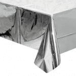 Парти покривка сребро металик, 137 х 183 см