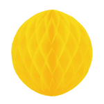Декорация жълта топка тип пчелна пита, 30 см