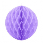 Светлолилава хартиена топка люляк, тип пчелна пита, 28 см