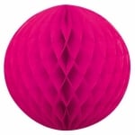 Ярко розова хартиена топка тип пчелна пита, циклама, 30 см