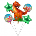 Комплект балони динозаври, динозавърско парти, 5 броя