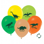 Разноцветни балони с динозаври, 5 броя