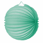 Декорация топка, тип хартиен фенер, аквамарин, 23 см