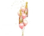 Балон Бутилка Шампанско Розово злато 90 см