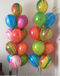 Мраморен балон зелен QL 28 см