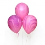 Мраморен Балон Розово-лилав 28 см QL