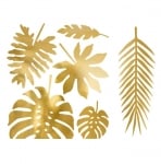 Декоративни палмови листа, злато металик, 21 броя