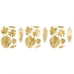 Декоративни палмови листа, злато металик, 21 броя