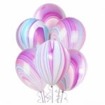 Мраморен Балон Fashion Agate Розово-лилаво-син 28 см QL