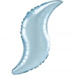 S-образен балон вълна, син сатен, 91 см