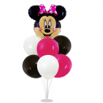 Комплект Балони Мини Маус със стойка, 7 броя