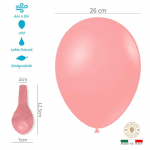 Балони бебешко розово 26 см G90 40 Rocca, пакет 100 броя