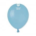 Малък кръгъл син балон светлосин бебешко синьо 13 см A50/72, пакет 100 броя