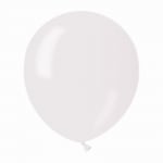 Малък кръгъл бял балон металик / перлено бяло 13 см АМ50/29, пакет 100 броя