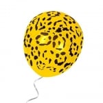 Балони принт животни, жълти на леопардови петна 30 см, 10 броя