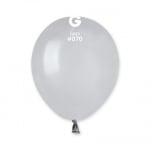 Малък кръгъл сив балон 13 см A50/70, пакет 100 броя