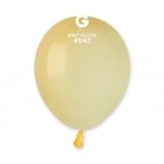 Малък кръгъл бебешко жълт/светла горчица балон 13 см A50/43, пакет 100 броя