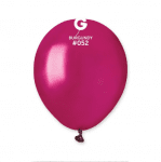 Малък кръгъл балон бордо металик 13 см AM50/52