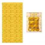 Ресни за фонова декорация стена злато металик фолио, малки квадратчета, 100 х 200 см