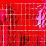 Ресни за фонова декорация стена червен металик фолио 100 х 200 см