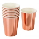 Чаши розово злато металик, 10 броя