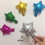 Мини балон звезда сребро металик 13 см