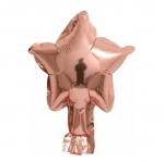 Мини балон звезда розово злато металик 13 см