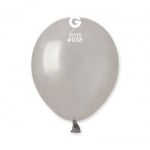 Малки кръгли балони сребро металик 13 см AM50/38, пакет 100 броя