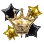 Комплект балони Златна Корона звезди, 5 броя